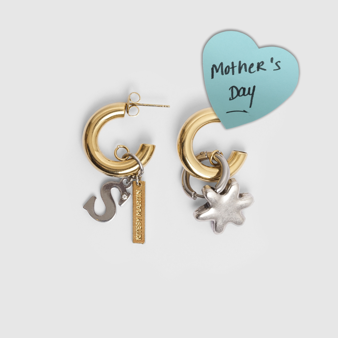 EARRINGS LA STAR GOLDEN/SILVERED