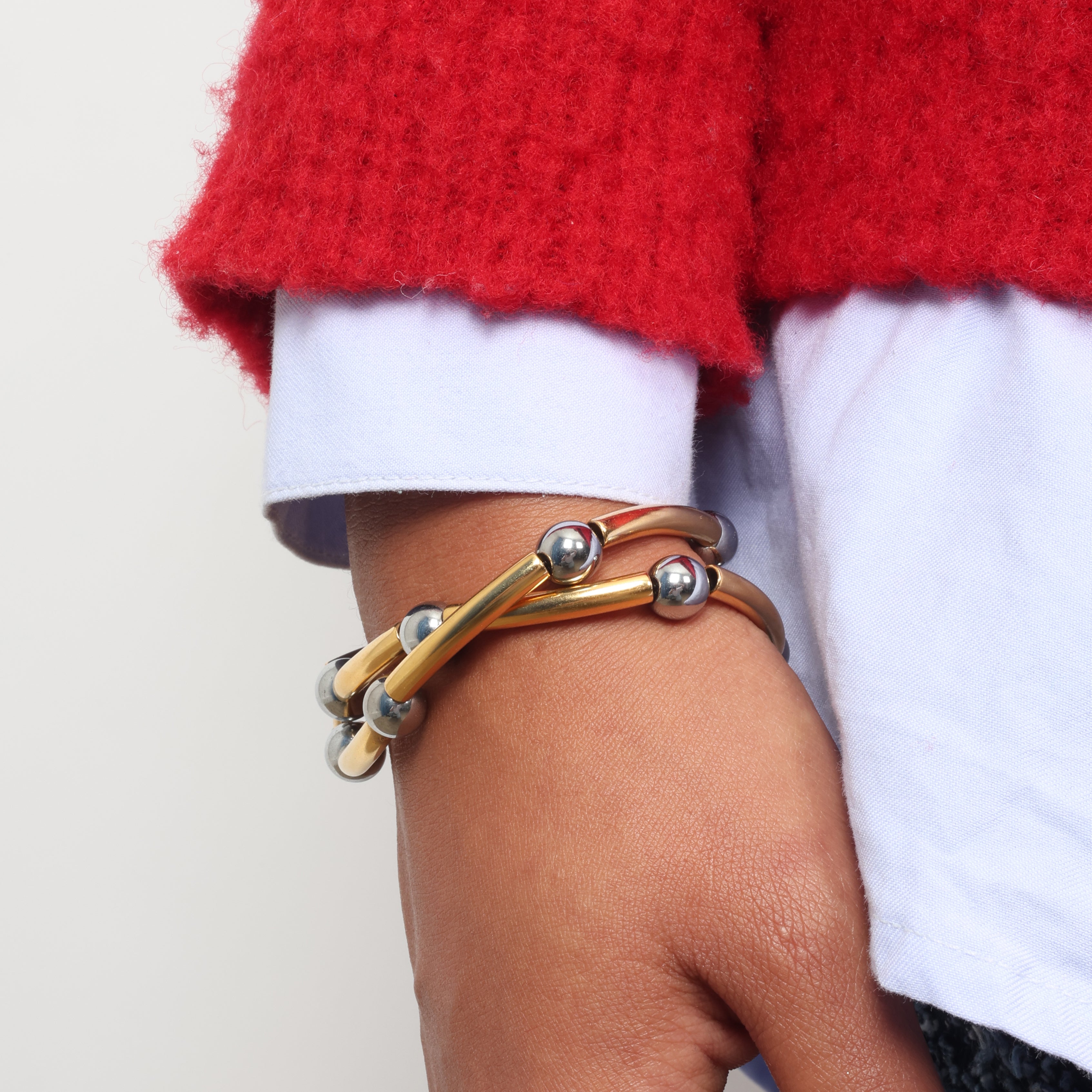 BRACELET LE MACARONI SILVERED
