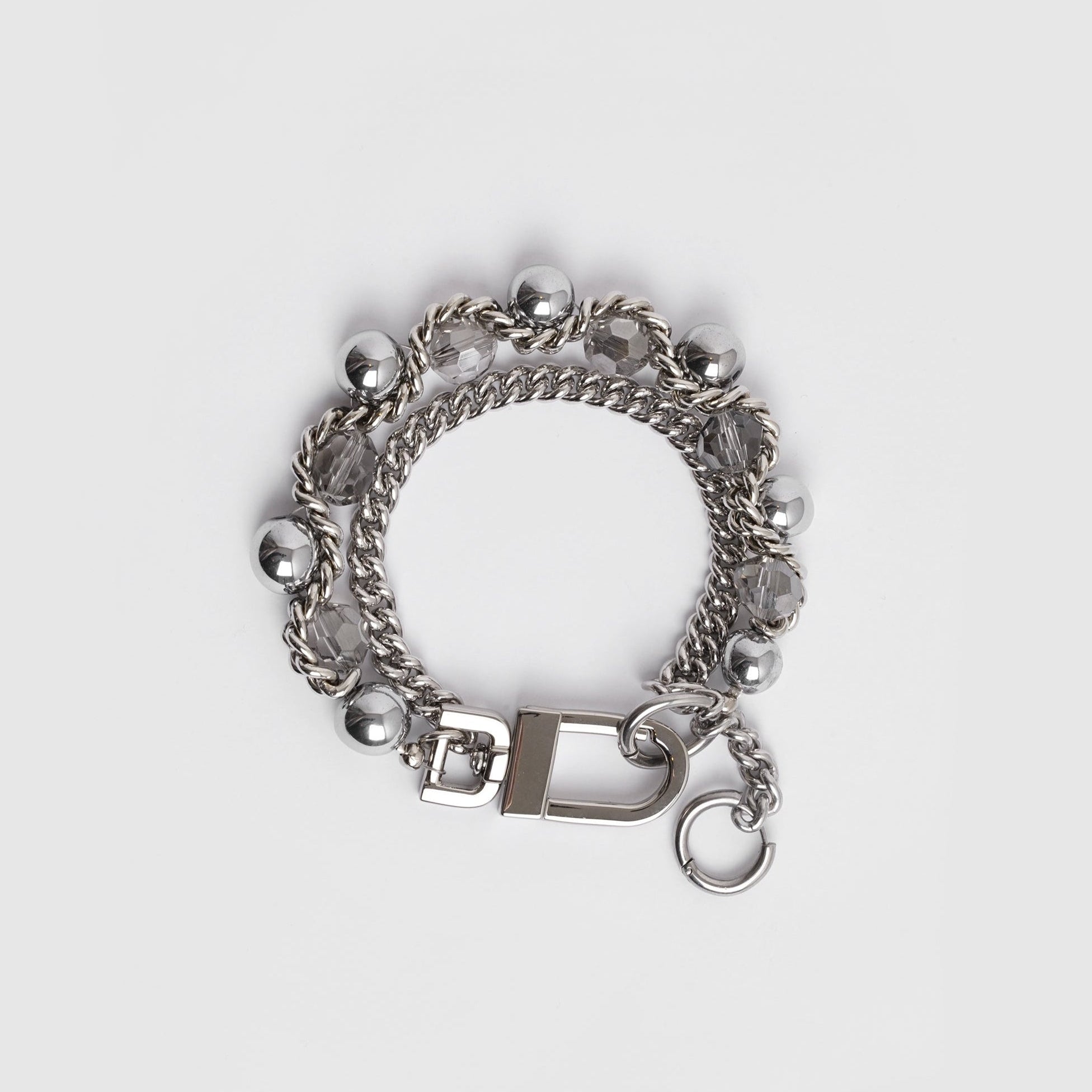 BRACELET LE SERPENT SILVERED/CRYSTAL