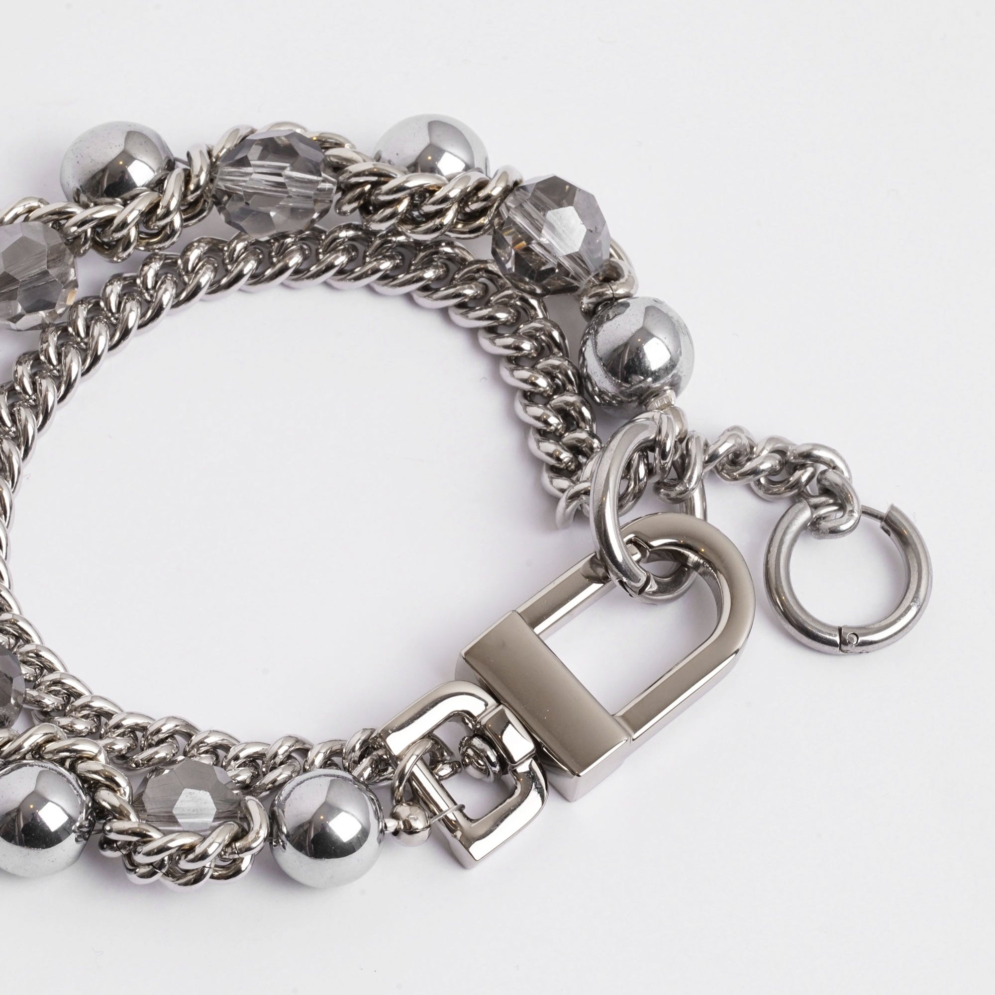 BRACELET LE SERPENT SILVERED/CRYSTAL