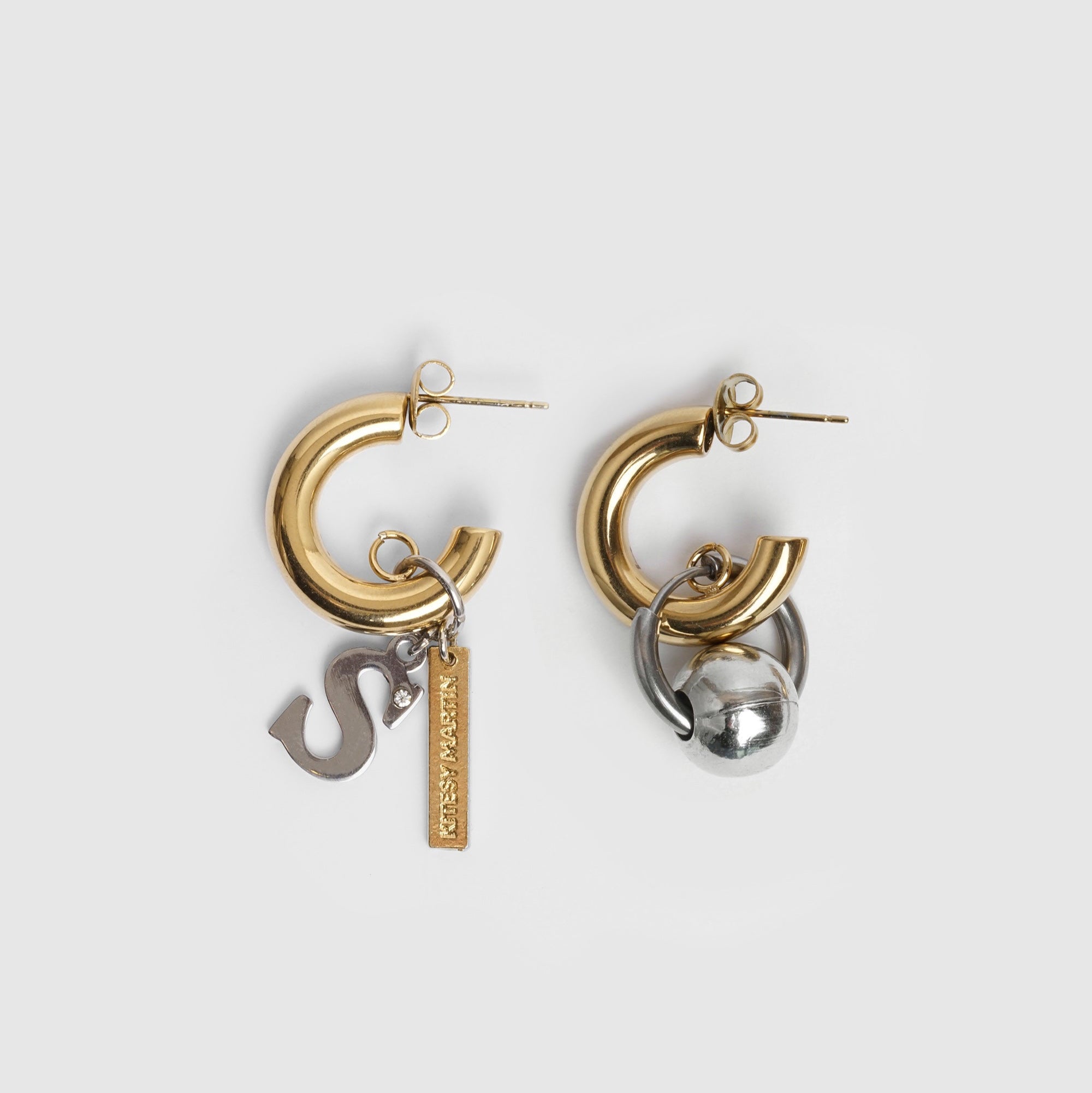 EARRINGS LA PLUTON GOLDEN/SILVERED