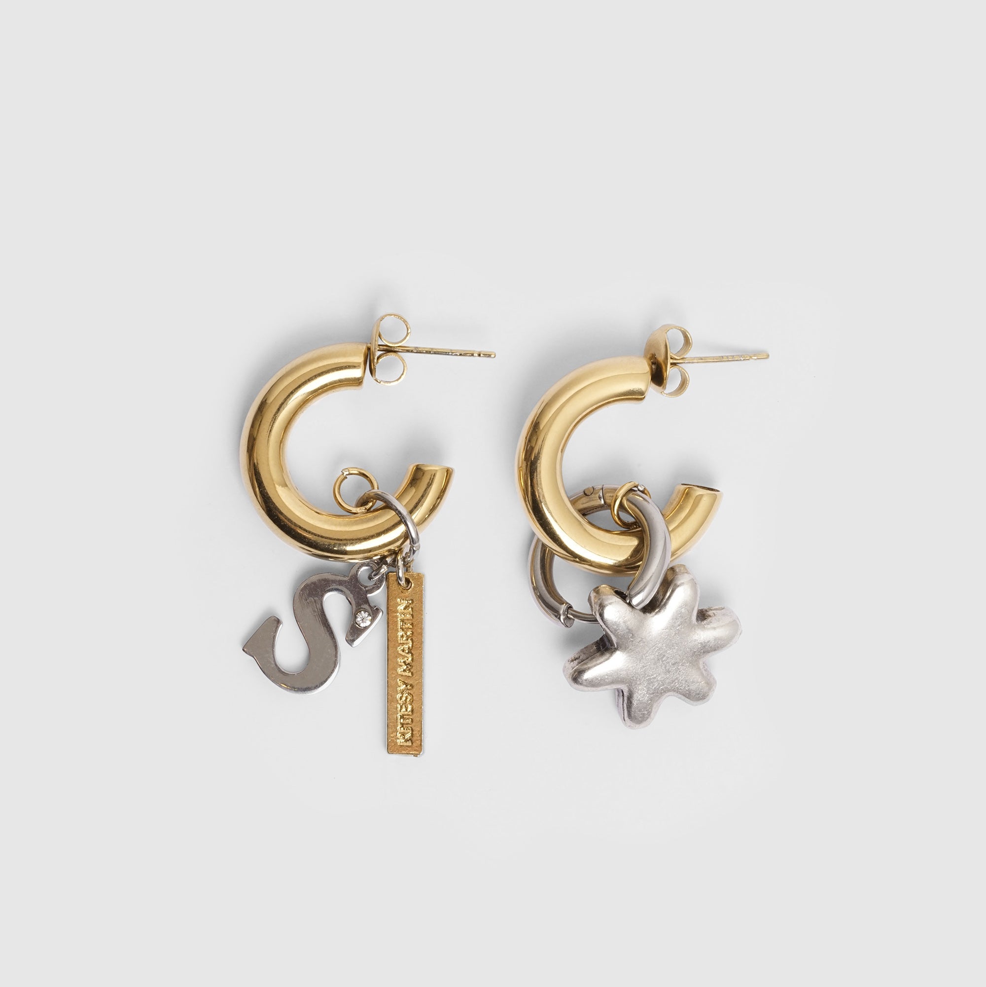 EARRINGS LA STAR GOLDEN/SILVERED