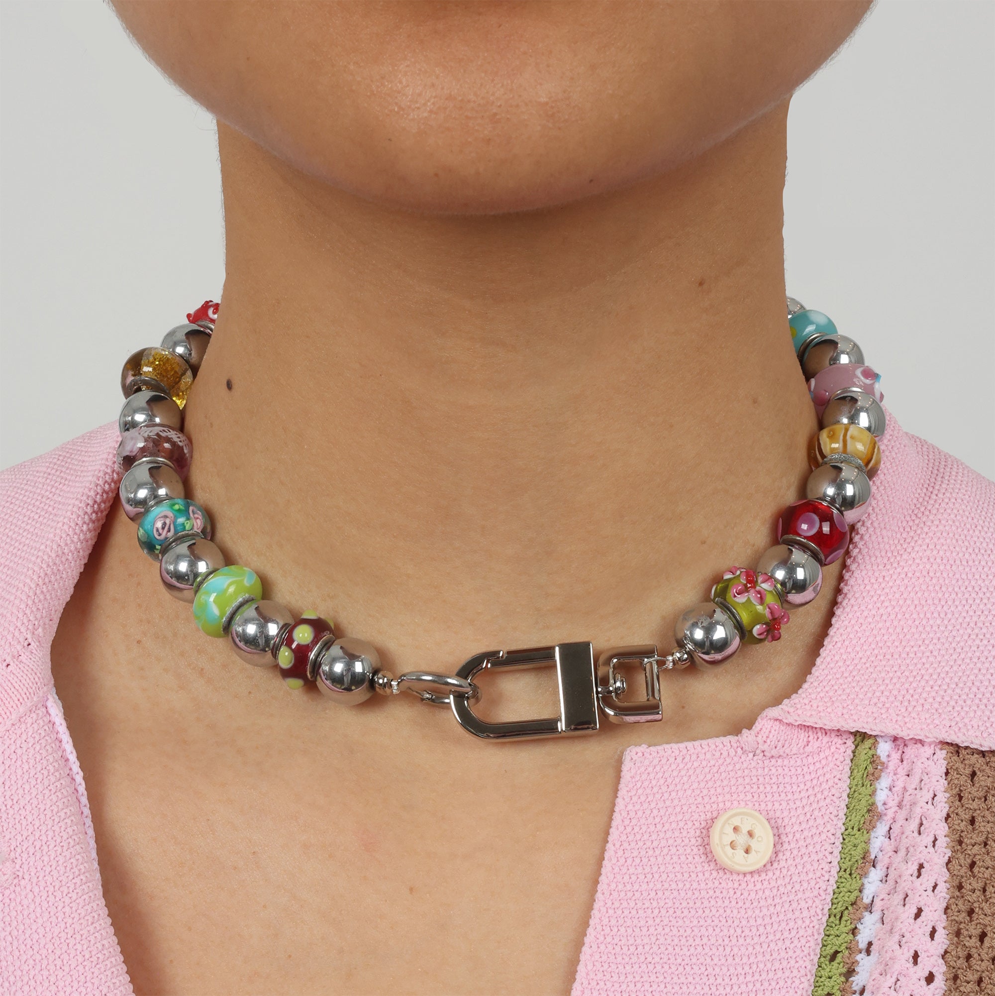 REAWAKENED NECKLACE LE AMIELLE SILVERED/MULTI