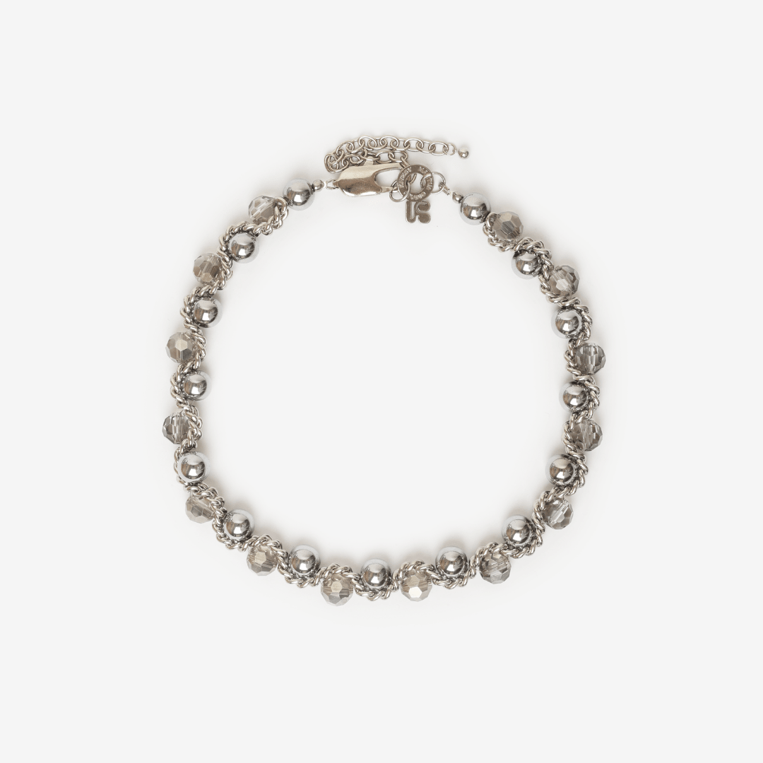 KITESY MARTIN STUDIONecklaceNECKLACE LE SERPENT SILVERED/CRYSTAL