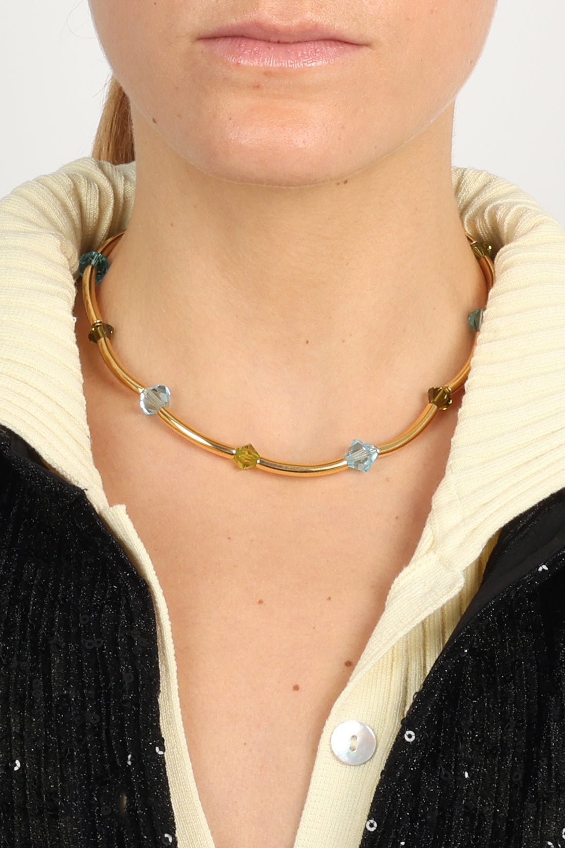 KITESY MARTIN STUDIONecklaceNECKLACE LE MACARONI GOLDEN/BLUE/GREEN