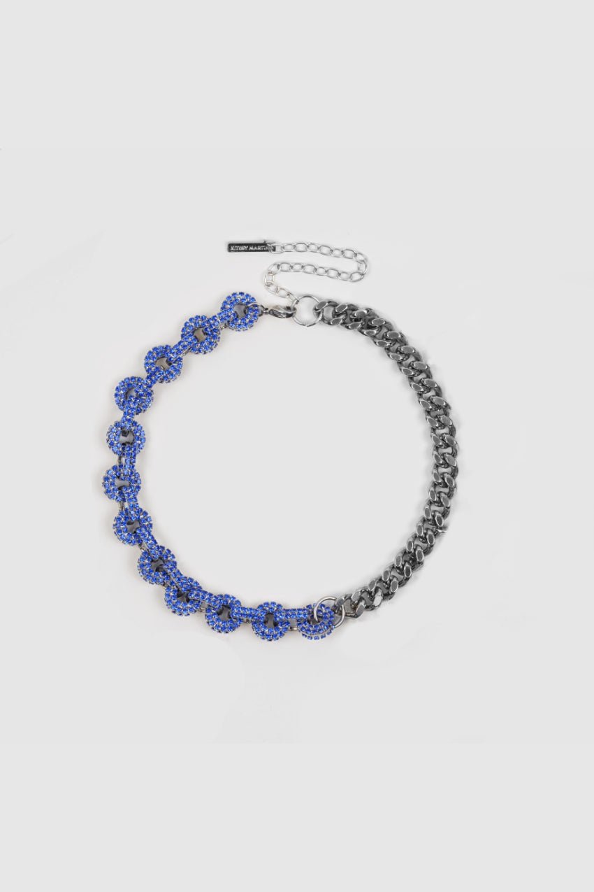 KITESY MARTIN STUDIONecklaceNECKLACE LE DANI SILVERED/BLUE