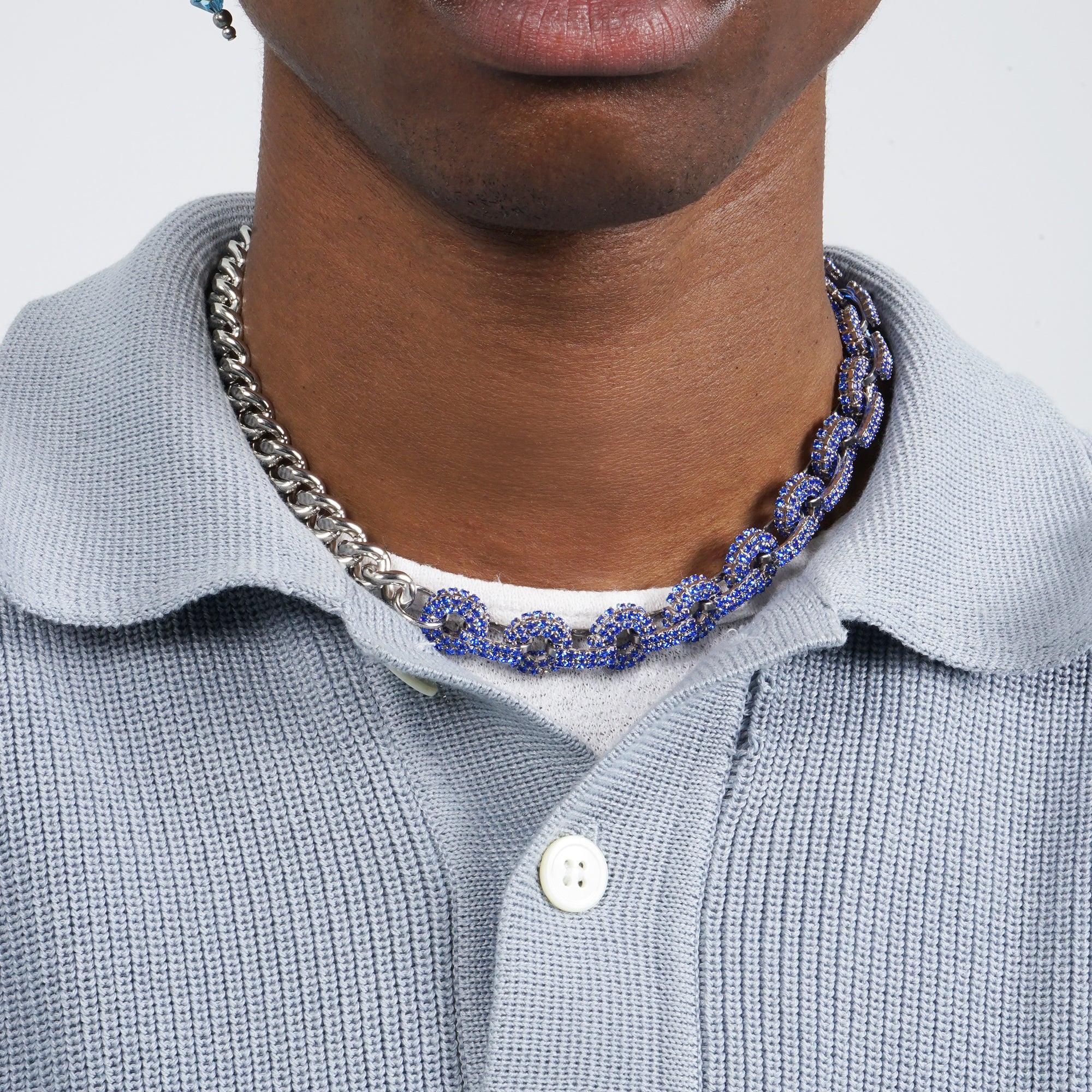 KITESY MARTIN STUDIONecklaceNECKLACE LE DANI SILVERED/BLUE