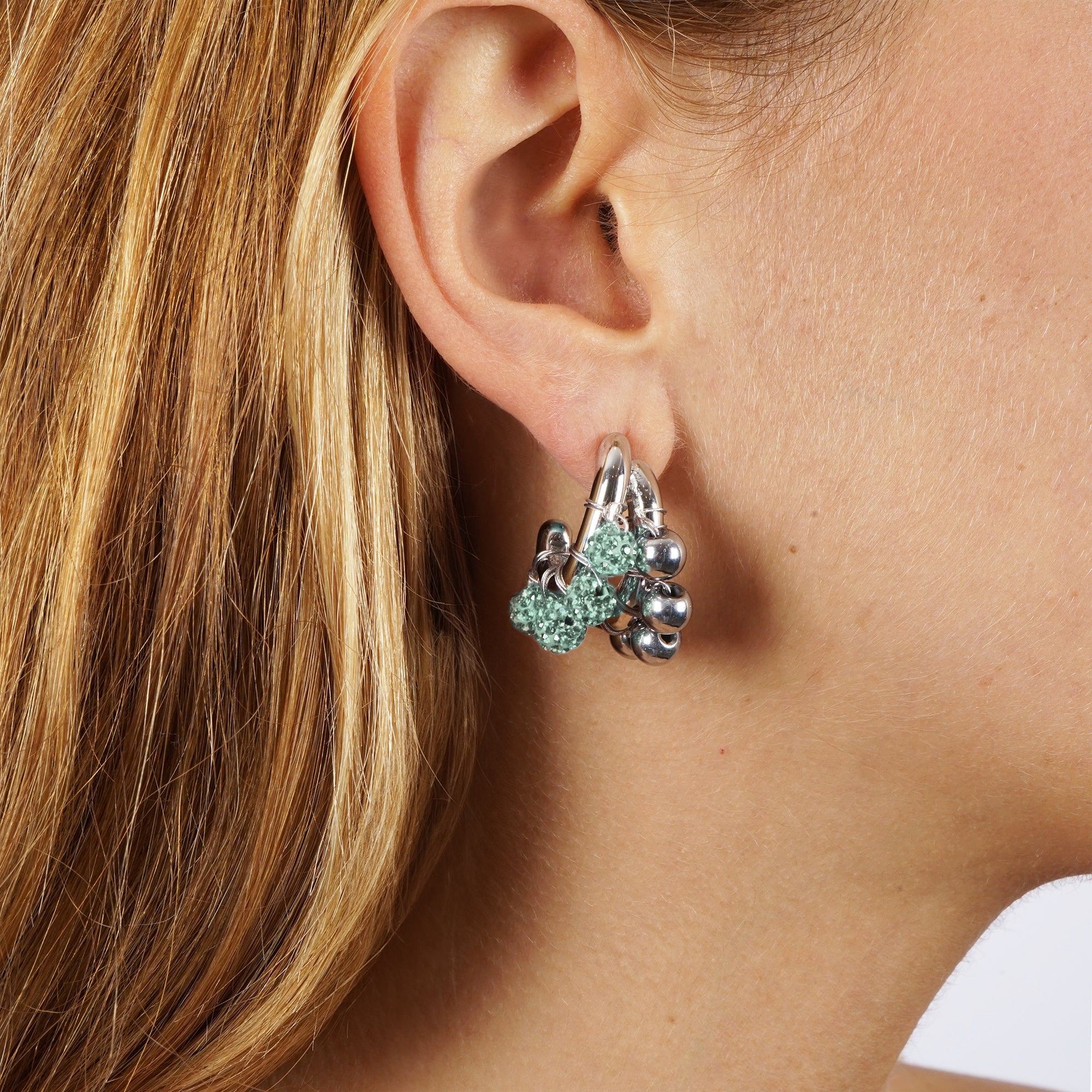 KITESY MARTIN STUDIOEarringEARRINGS LA BICHRIS SILVERED/GREEN