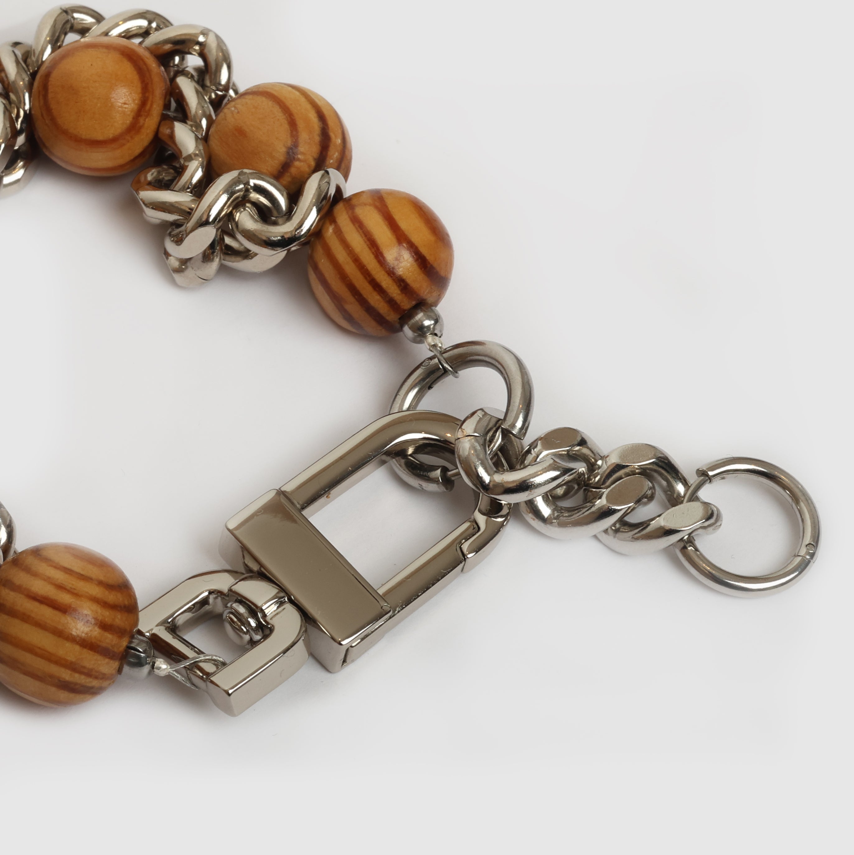 BRACELET LE RAKOTO SILVERED/WOOD