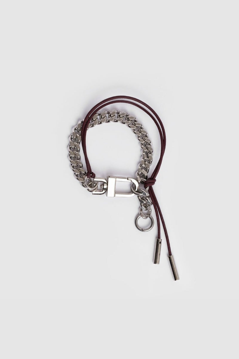 BRACELET LE JUILLET SILVERED/BURGUNDY