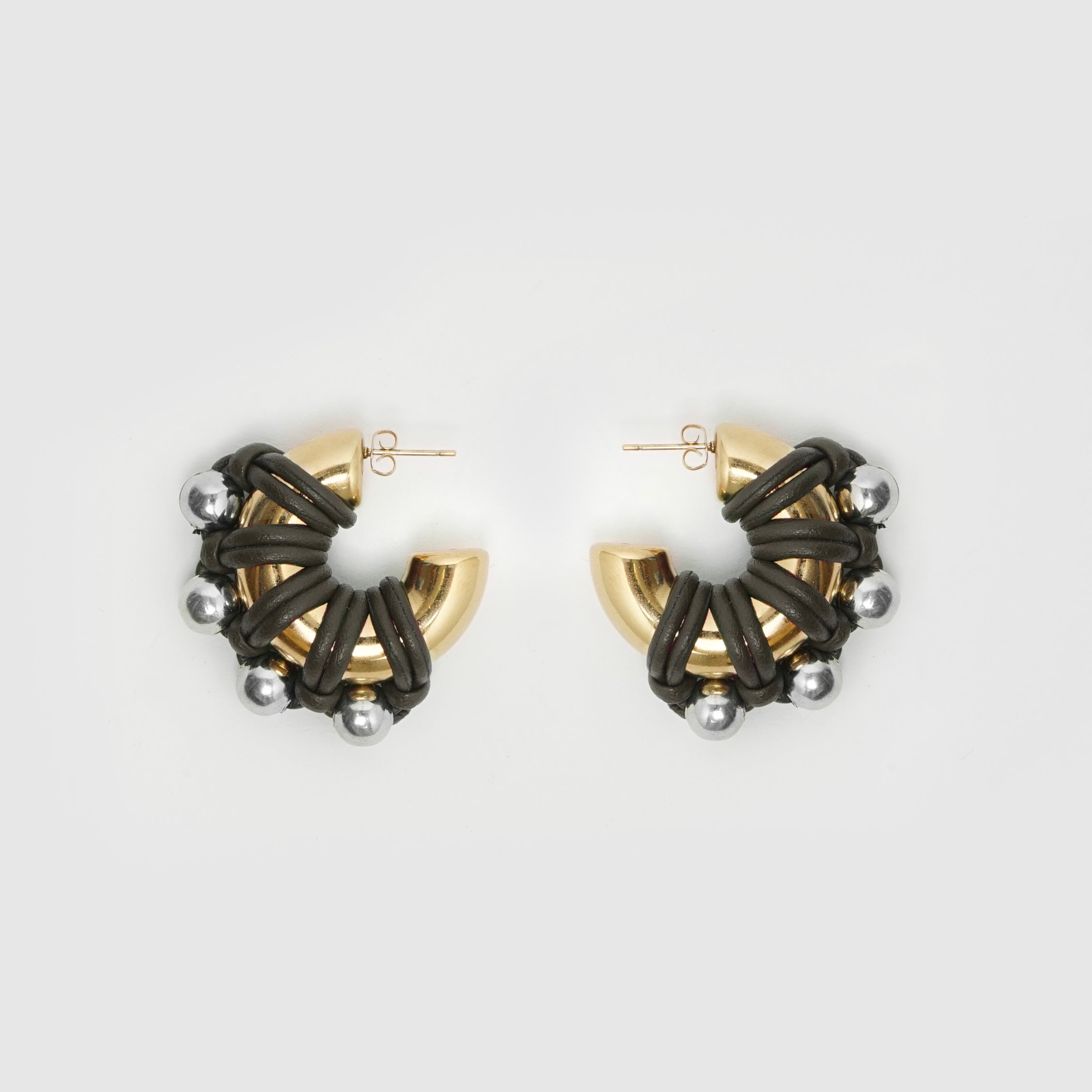 EARRINGS LA CHUNKY GOLDEN/KAKI