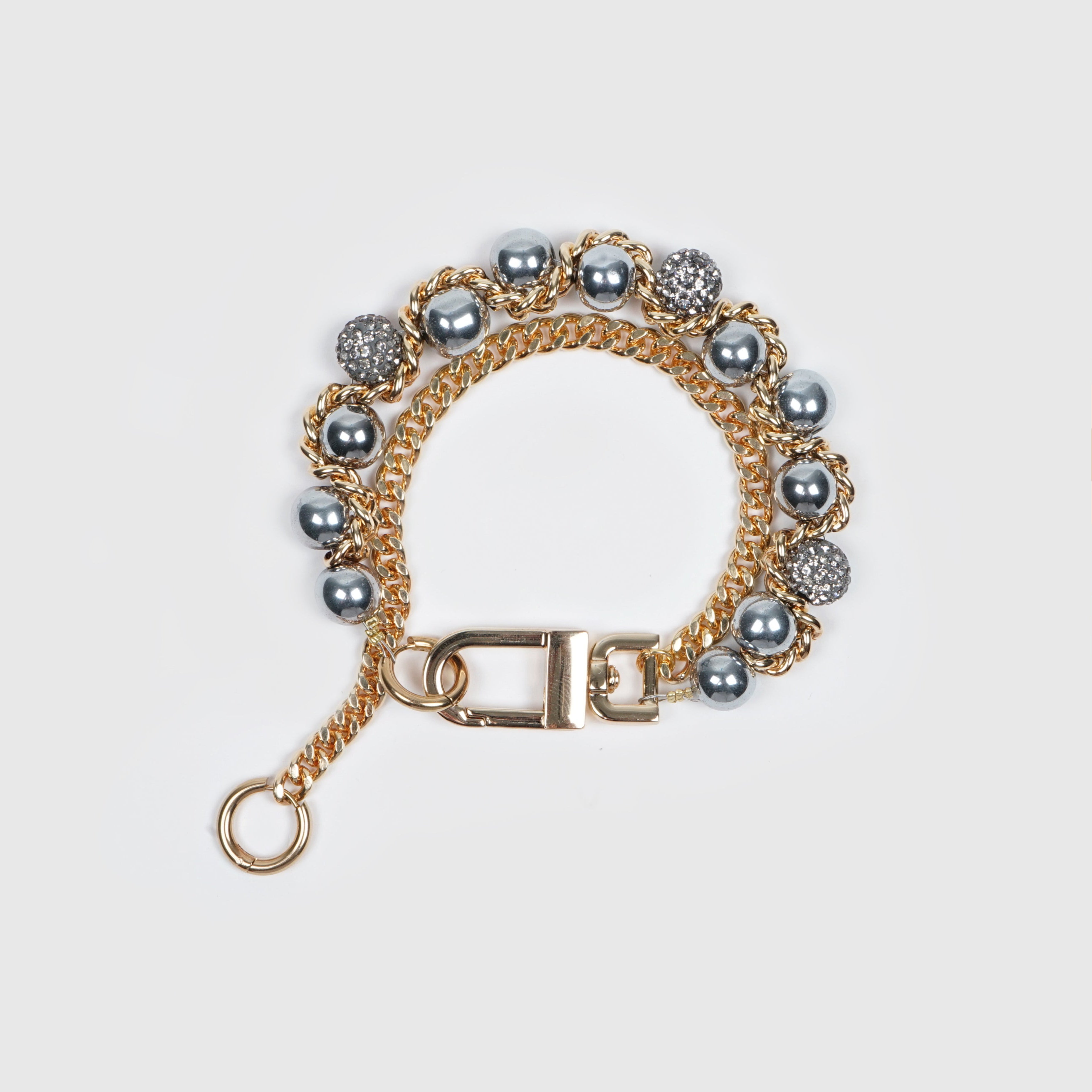 BRACELET LE SERPENT STRASS GOLDEN/SILVERED