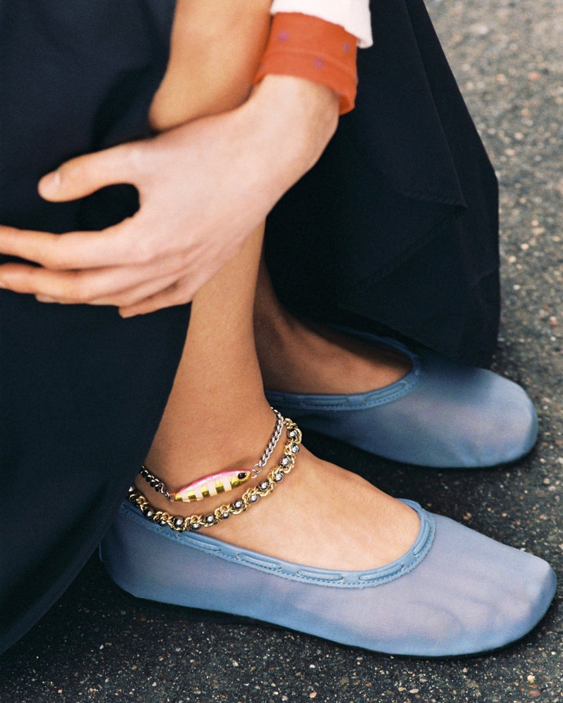 BRACELET DE CHEVILLE LE SYLVIE DORÉ/ARGENTÉ  - image secondaire