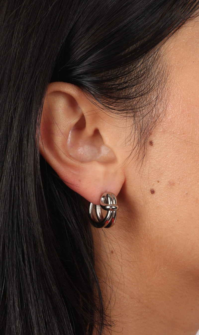 BOUCLES D’OREILLES LA CECE ARGENTÉ  - image secondaire