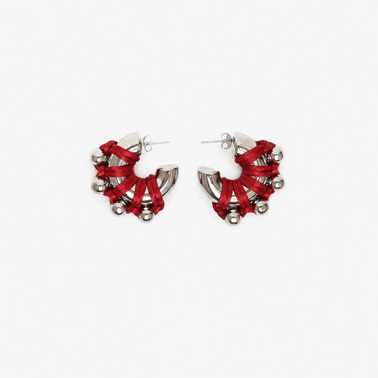 KITESY MARTIN STUDIOEarringEARRINGS LA CHUNKY SILVERED/RED