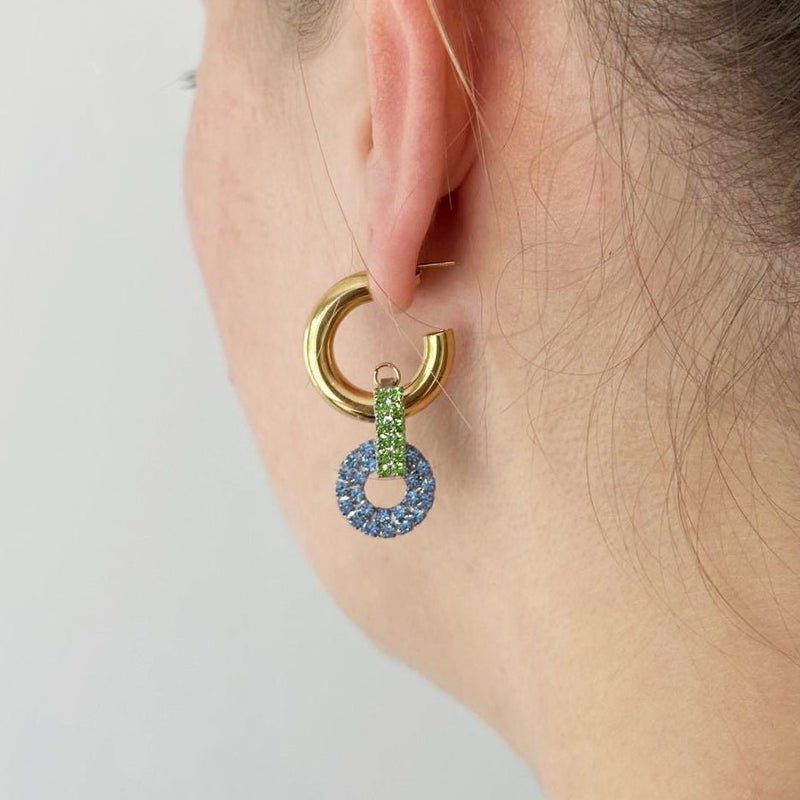 EARRINGS LA ISSA GREEN/BLUE - image secondaire