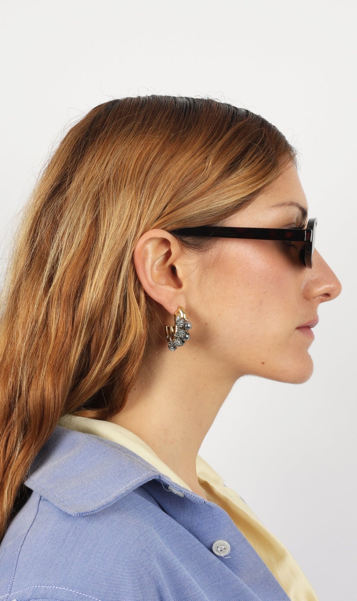 EARRINGS LA BICHRIS GOLDEN/STRASS
