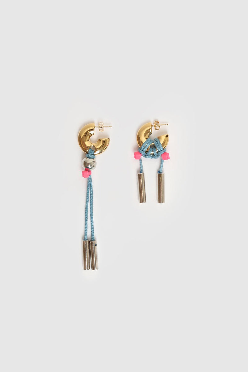 EARRINGS LA BÉBÉ CORDON GOLDEN/BLUE
