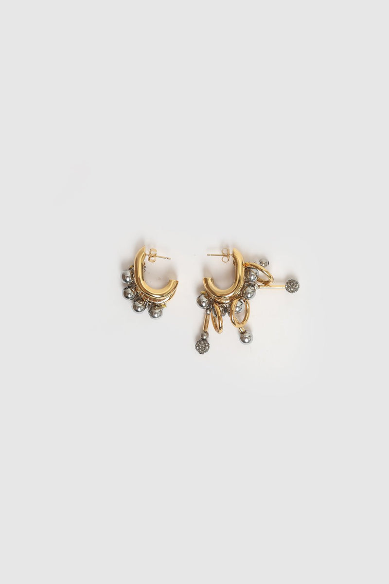 EARRINGS LA SPARKLE GOLDEN/SILVERED
