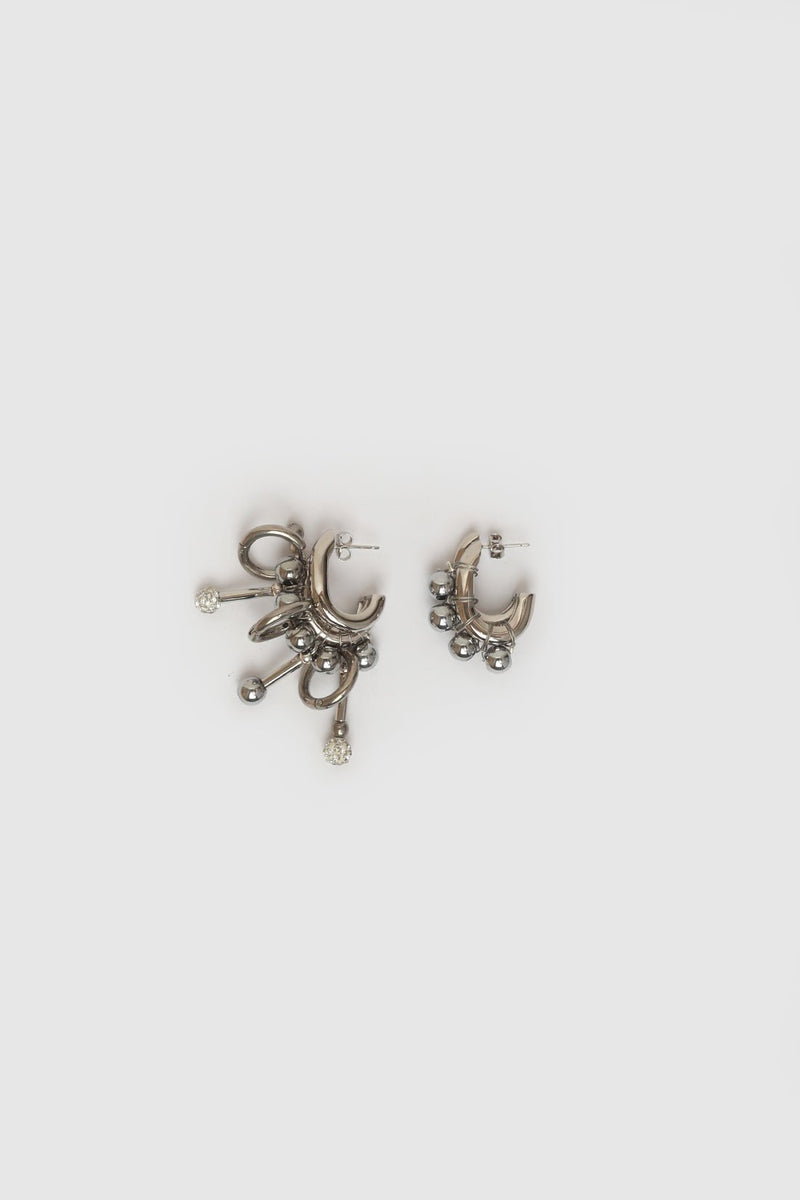 EARRINGS LA SPARKLE SILVERED