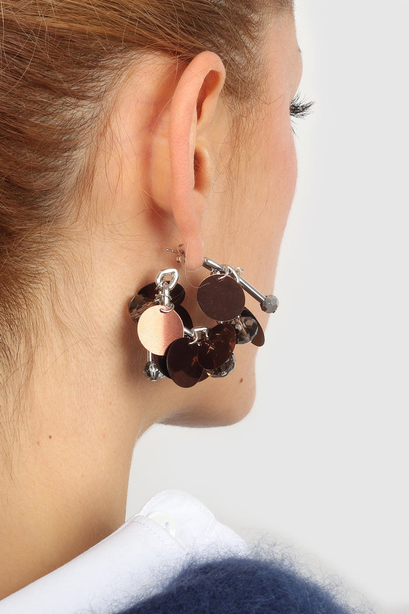 EARRINGS LA CHER SILVERED - image secondaire