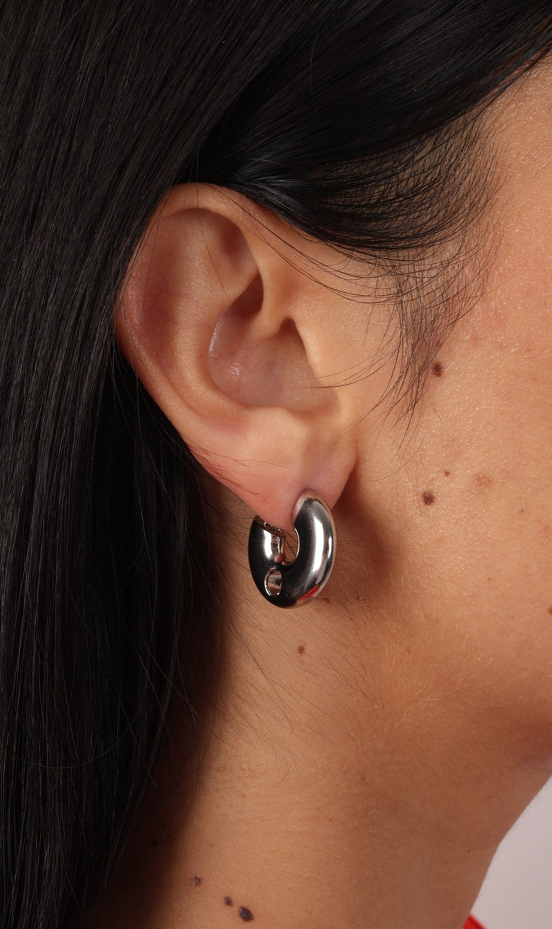BOUCLES D'OREILLES LA PLUTON ARGENTÉ - image secondaire