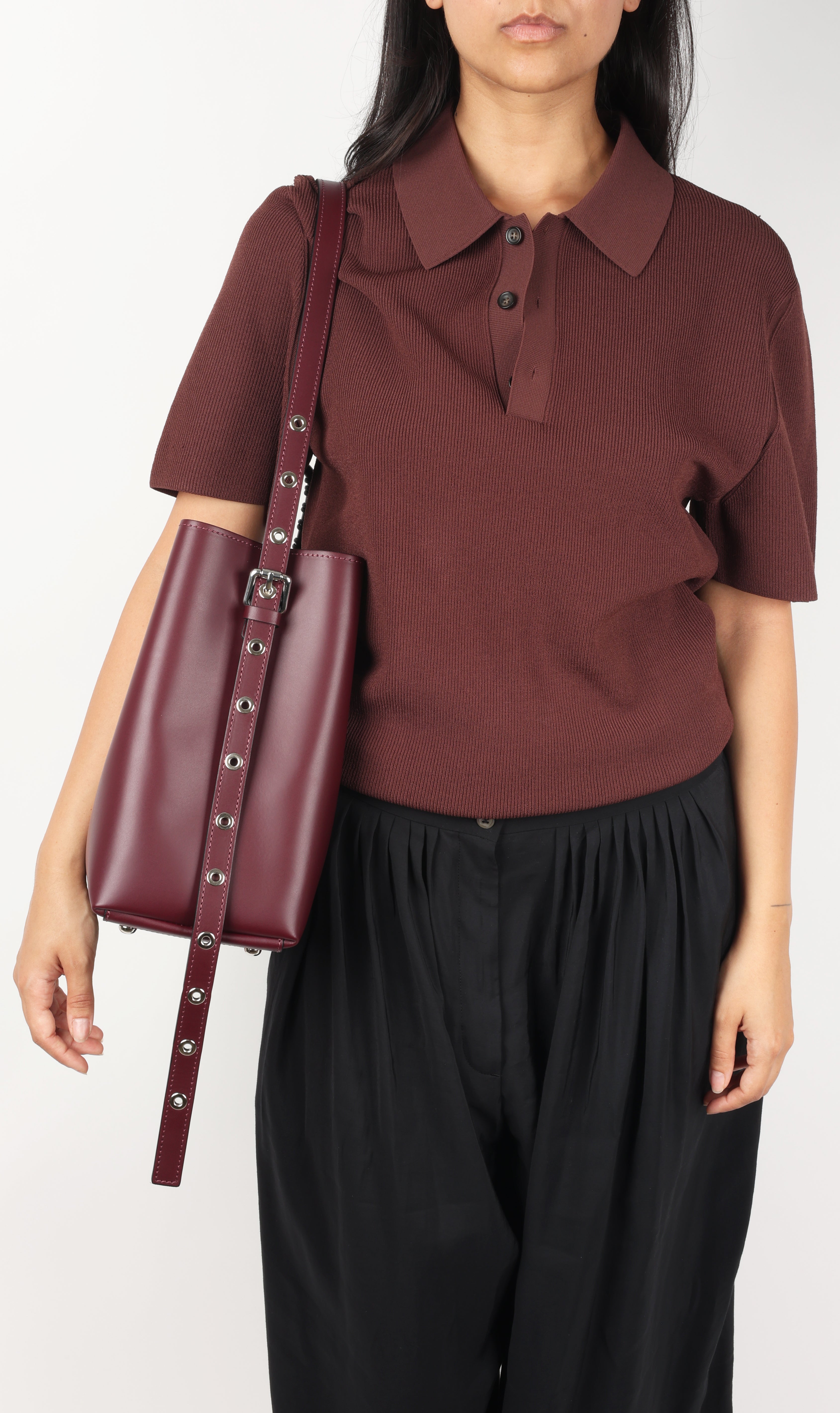 HANDBAG LE SAC SEAU BURGUNDY