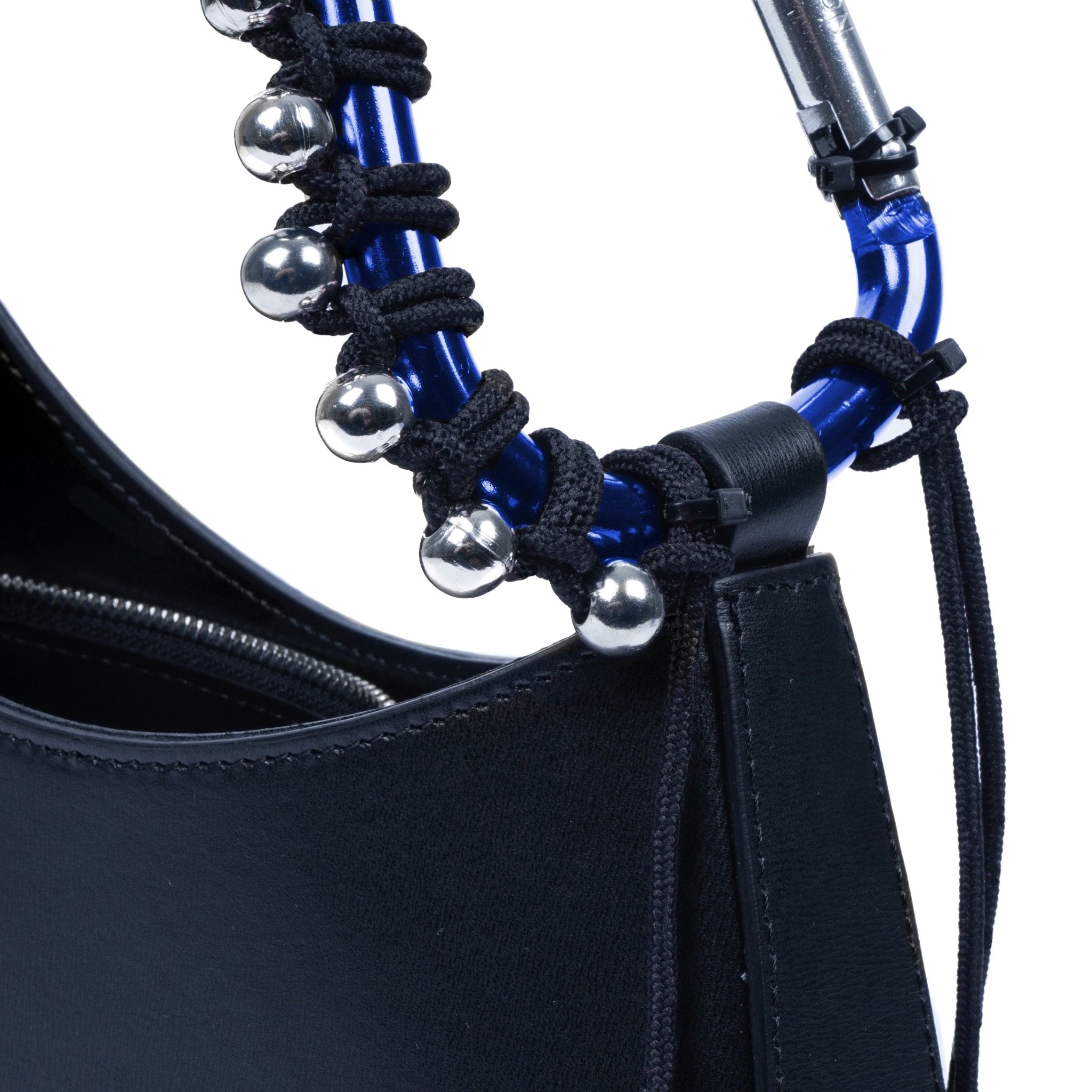 KITESY MARTIN STUDIOHANDBAGHANDBAG LE SAC DEMI LUNE BLUE BLACK ROPE