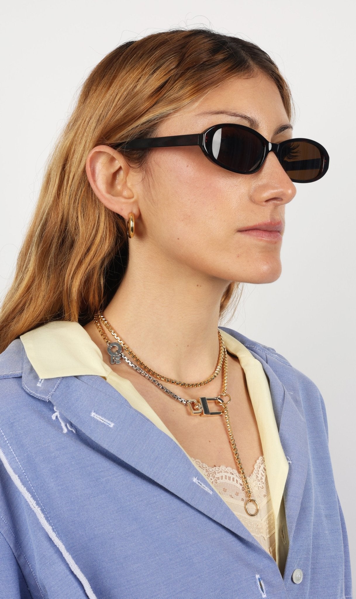KITESY MARTIN STUDIONecklaceNECKLACE LE DOUBLE GOLDEN/SILVERED