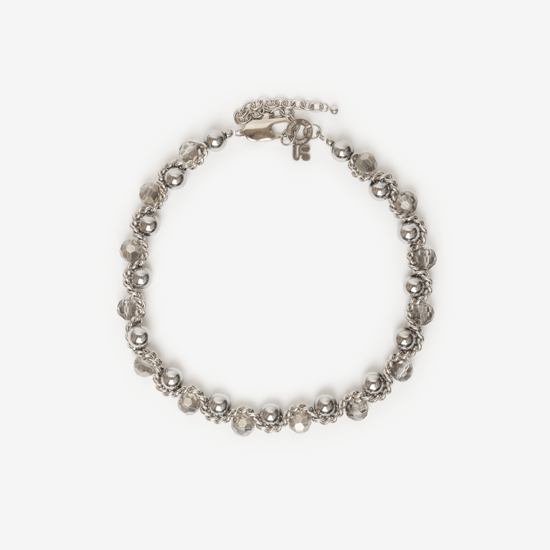 COLLIER LE SERPENT ARGENTÉ/CRISTAL