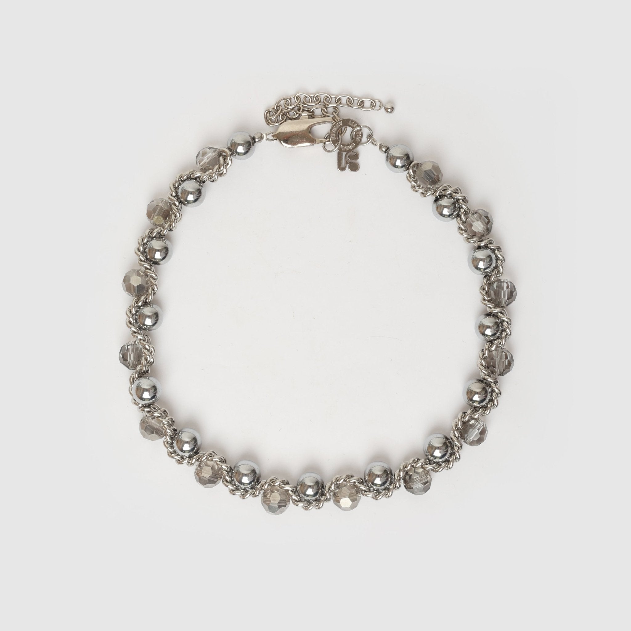 KITESY MARTIN STUDIONecklaceNECKLACE LE SERPENT SILVERED/CRYSTAL