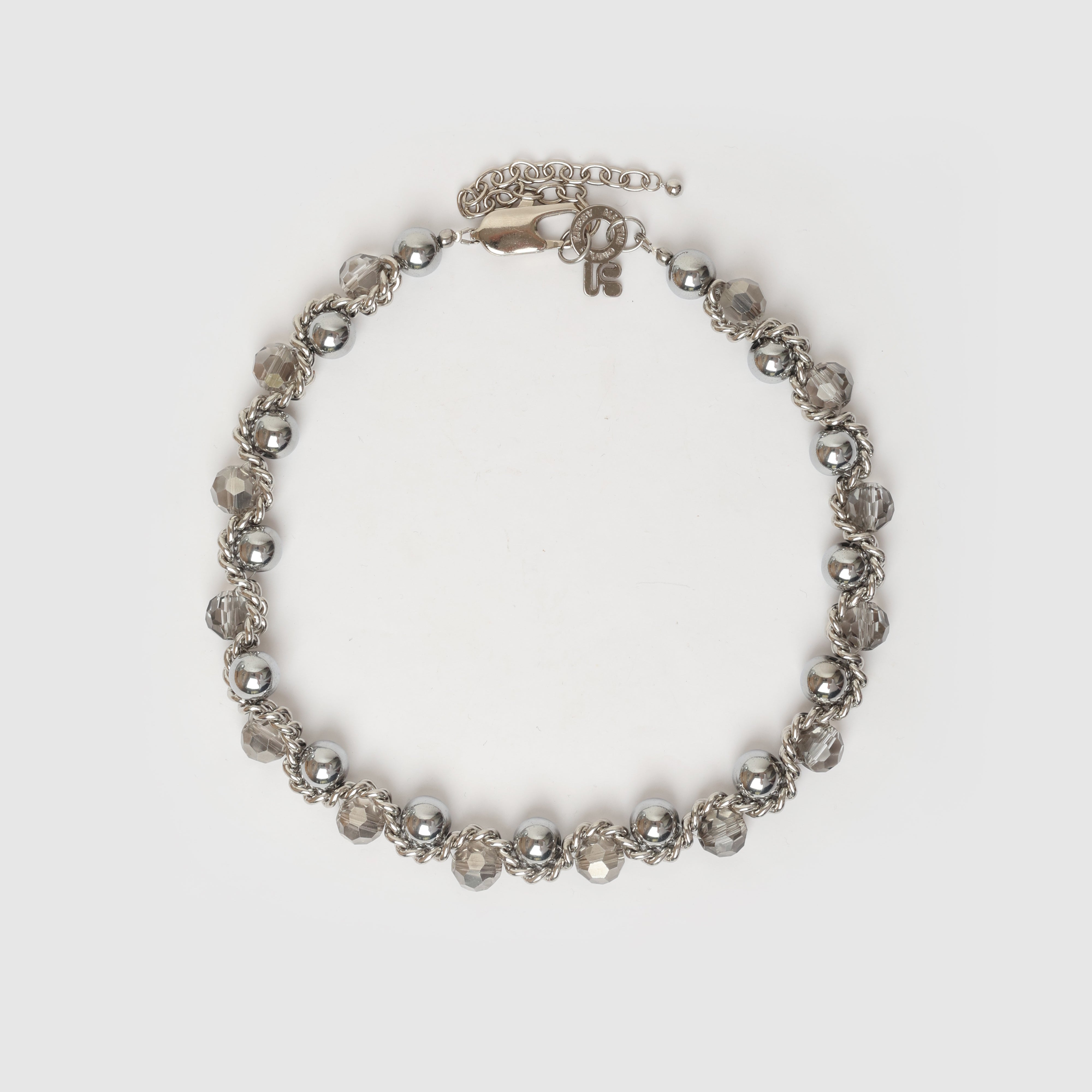 NECKLACE LE SERPENT SILVERED/CRYSTAL