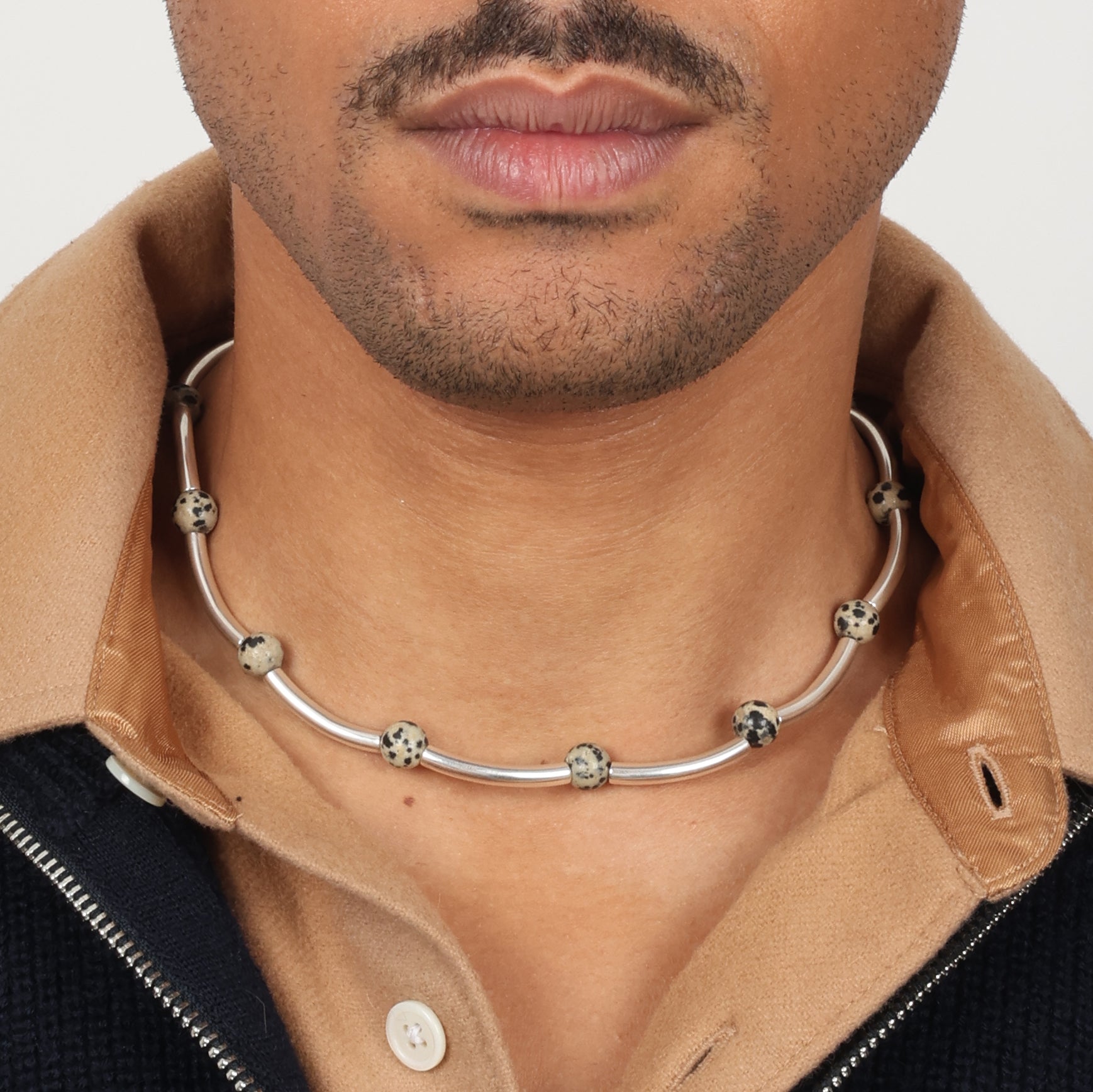 NECKLACE LE MACARONI JASPER