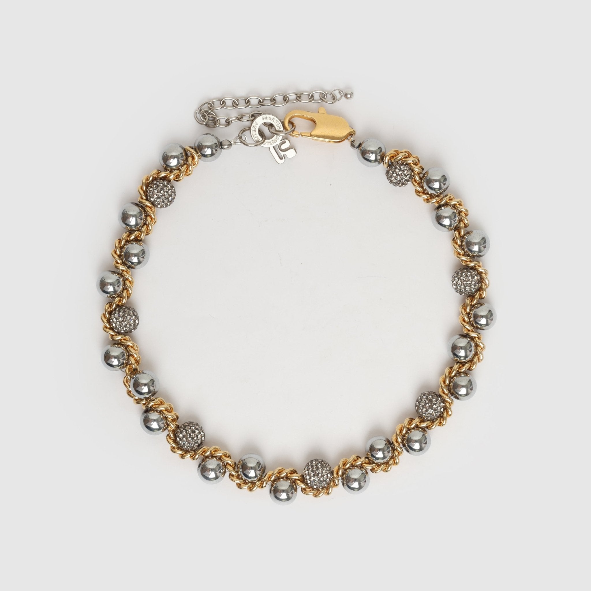 KITESY MARTIN STUDIONecklaceNECKLACE LE SERPENT STRASS GOLDEN/SILVERED