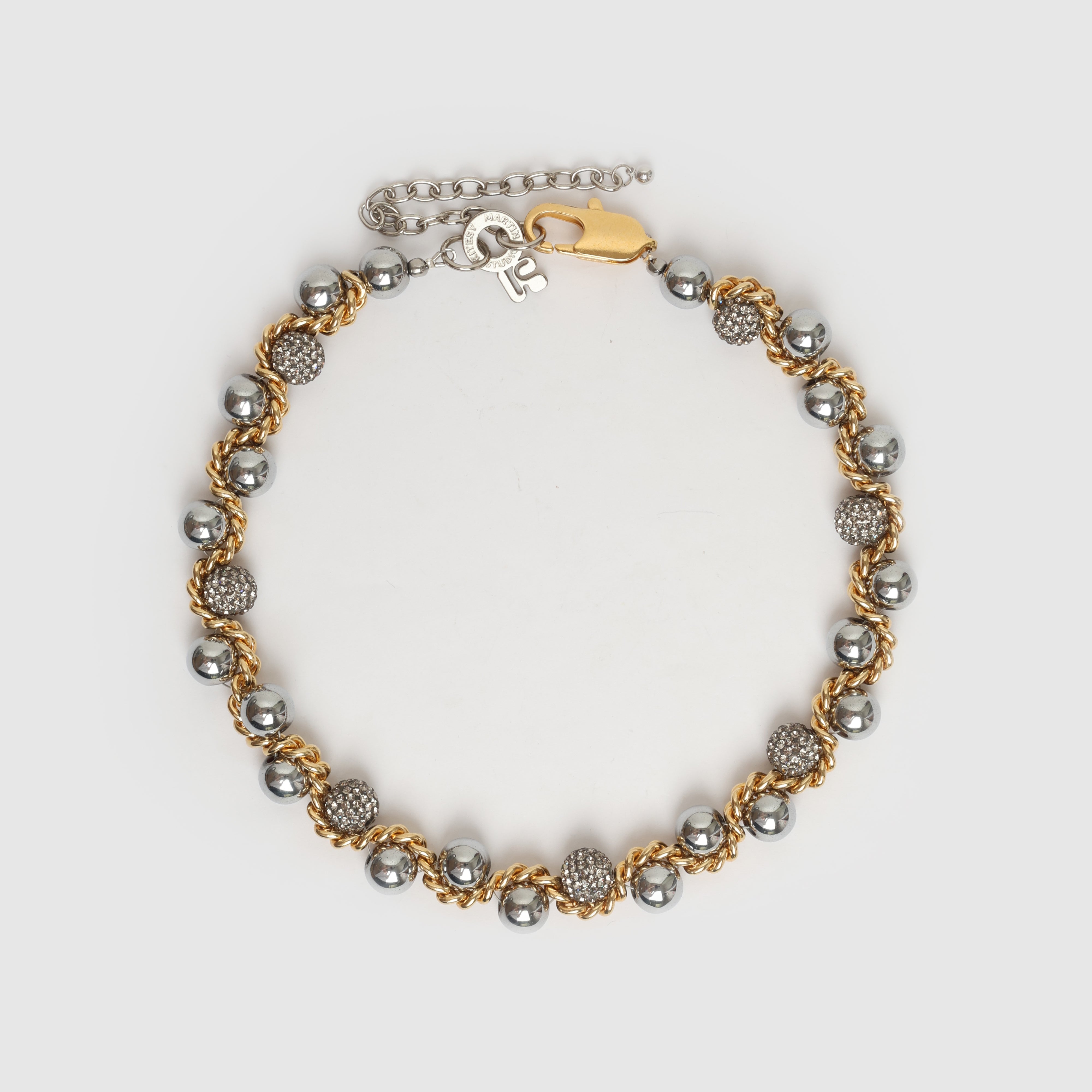 NECKLACE LE SERPENT STRASS GOLDEN/SILVERED