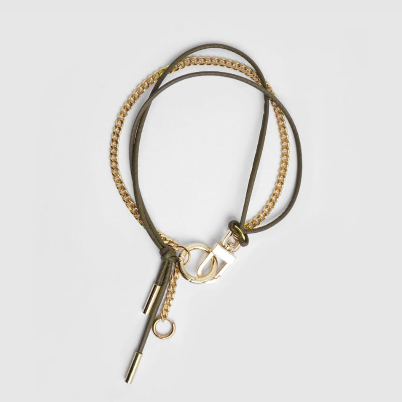 NECKLACE LE JUILLET GOLDEN/KAKI