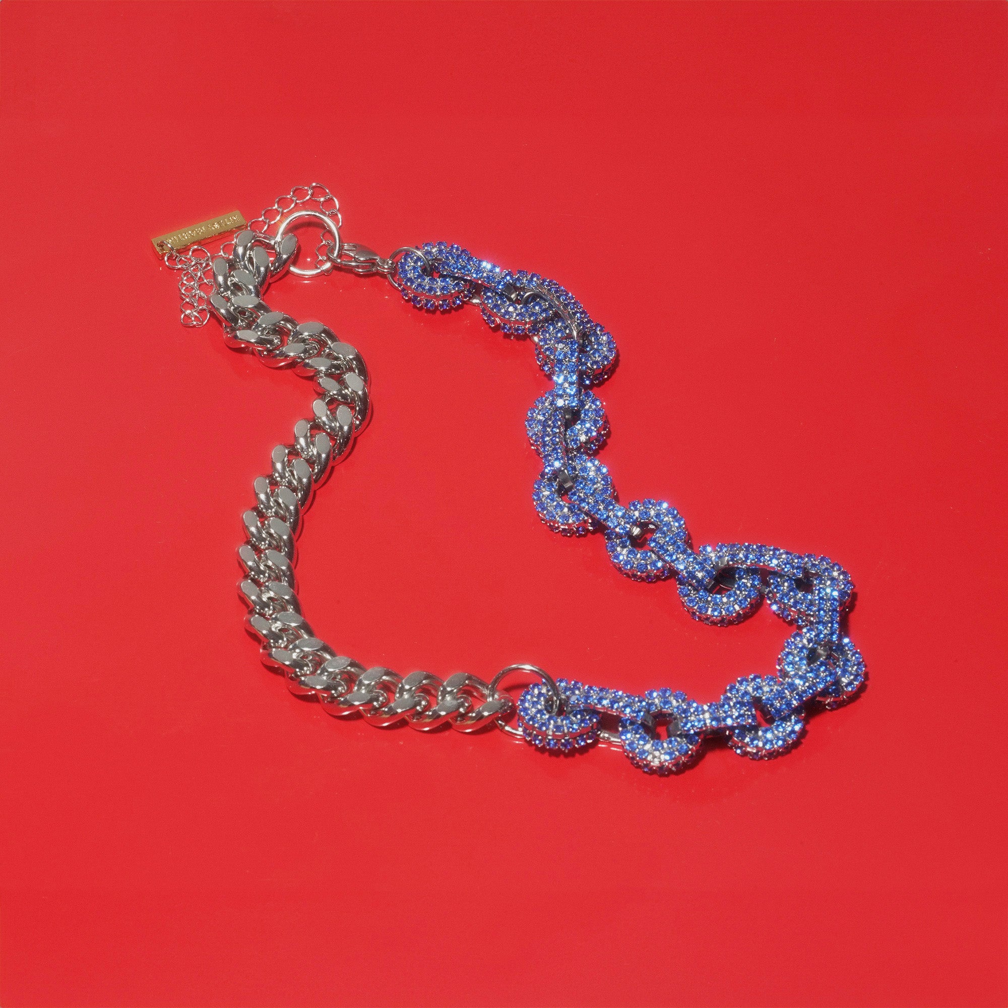 NECKLACE LE DANI SILVERED/BLUE