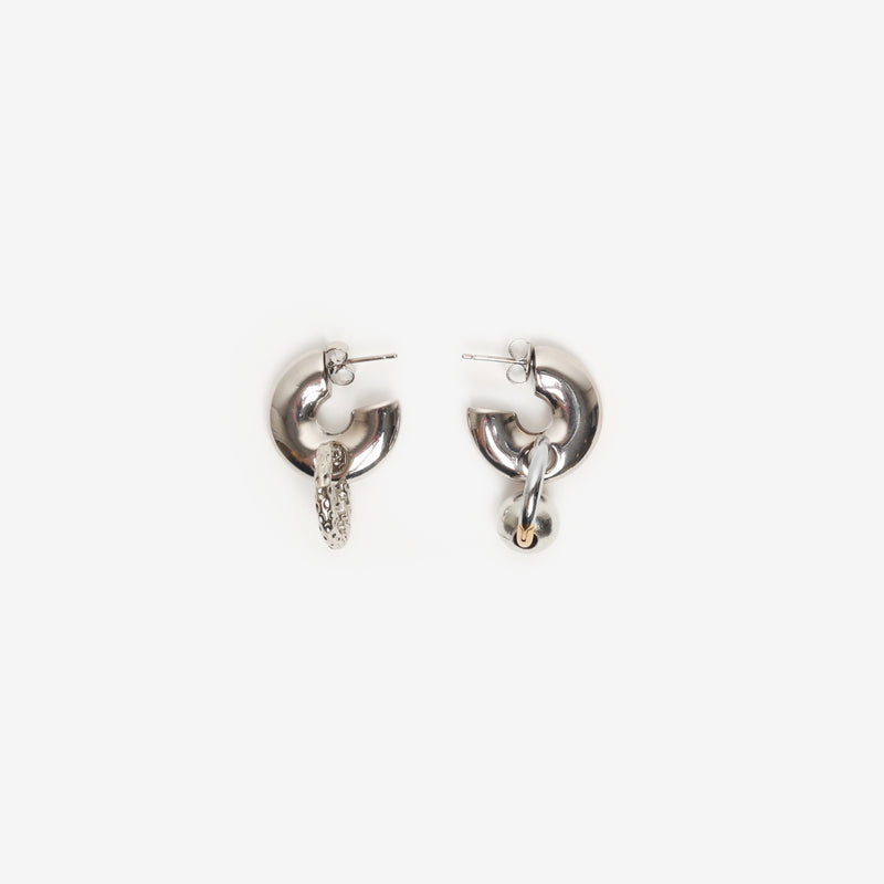 EARRINGS LA CHARMS SILVERED