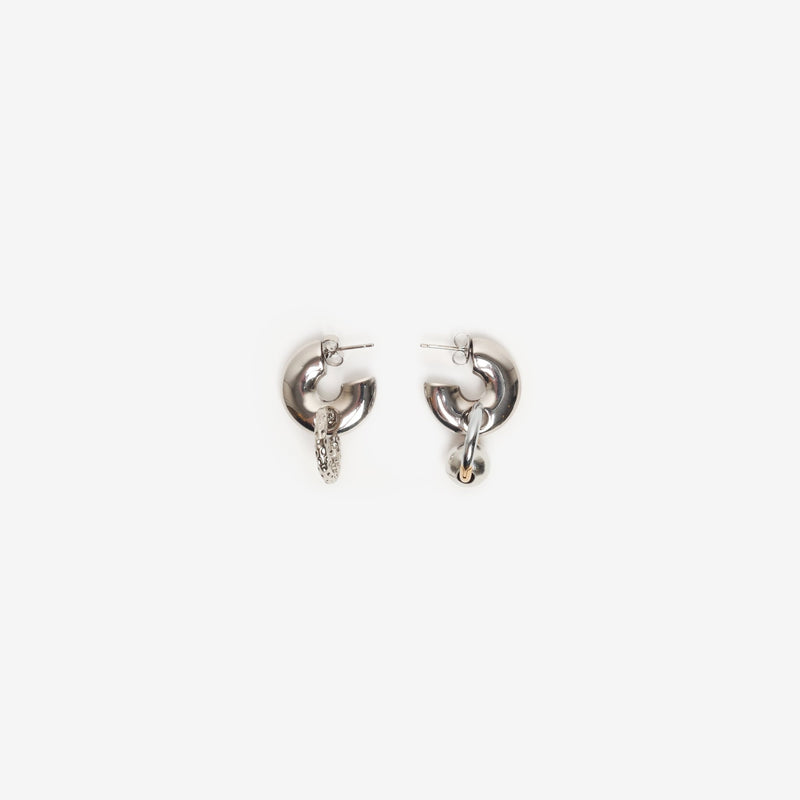 EARRINGS LA CHARMS SILVERED