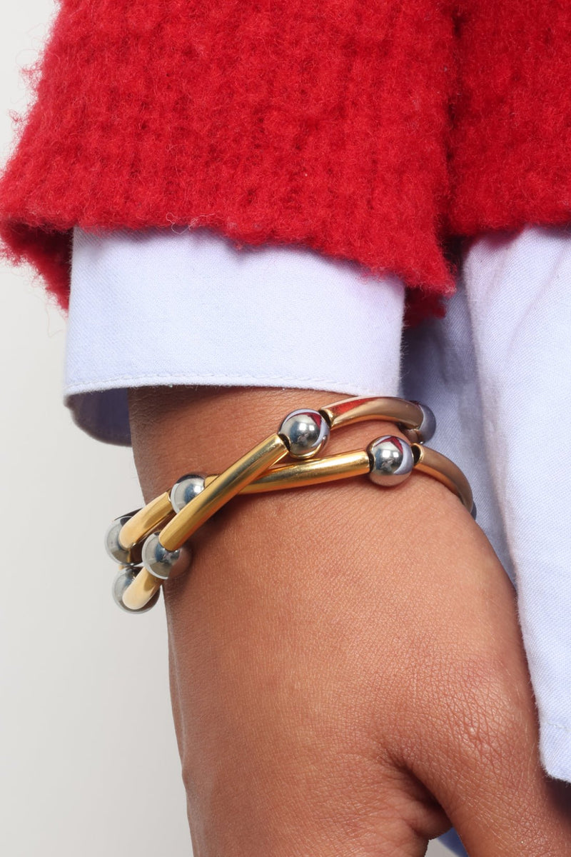 BRACELET LE MACARONI SILVERED - image secondaire