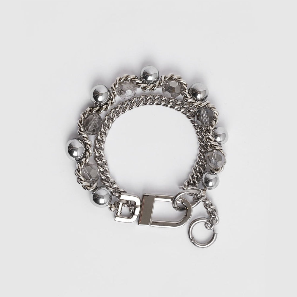 BRACELET LE SERPENT SILVERED/CRYSTAL