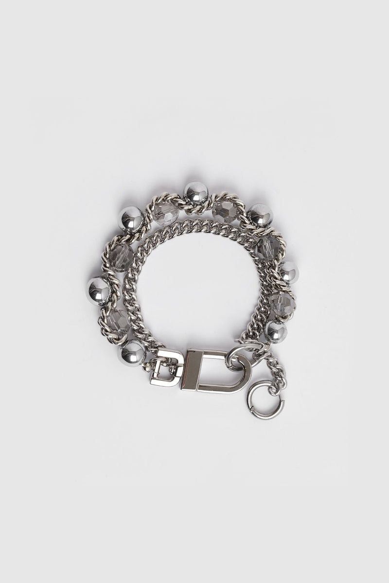 BRACELET LE SERPENT SILVERED/CRYSTAL