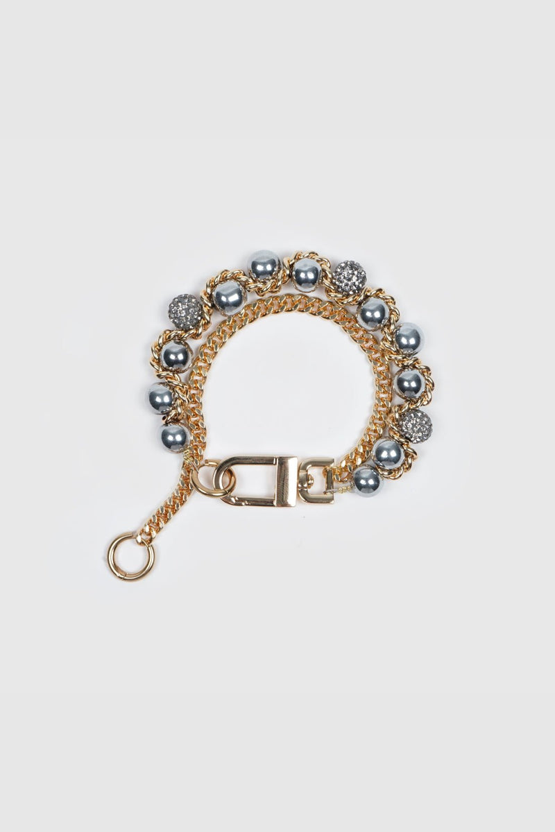 BRACELET LE SERPENT STRASS GOLDEN/SILVERED