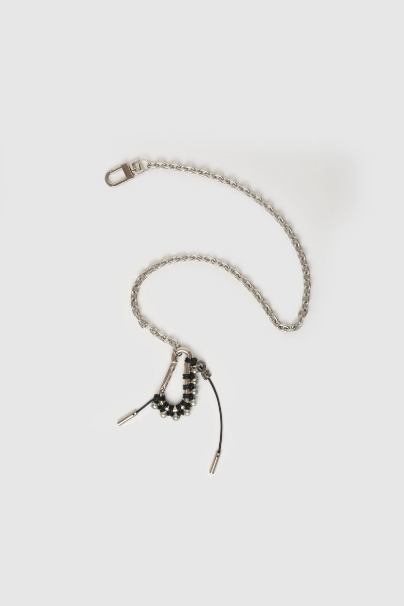 KEYCHAIN CARABINER LE ENZO SILVERED/BLACK