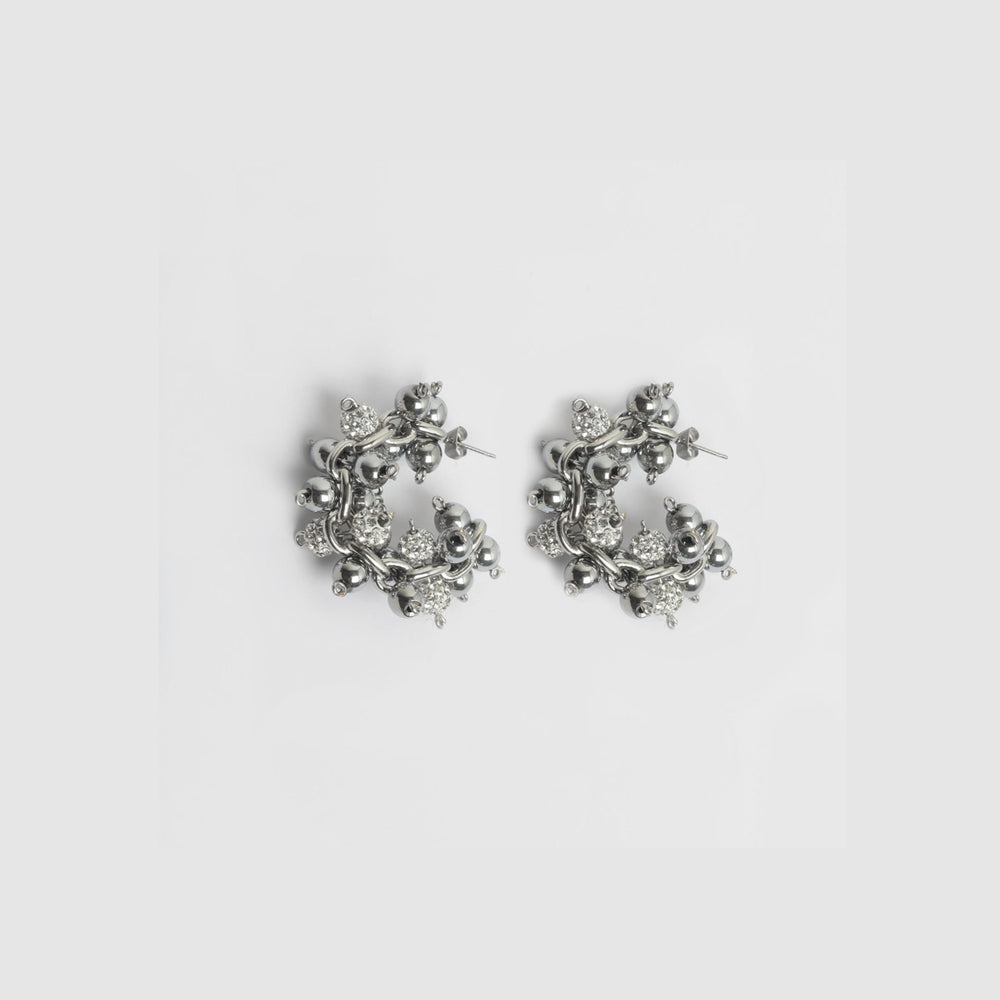 BOUCLES D'OREILLES LE BÉBÉ BOUQUET STRASS