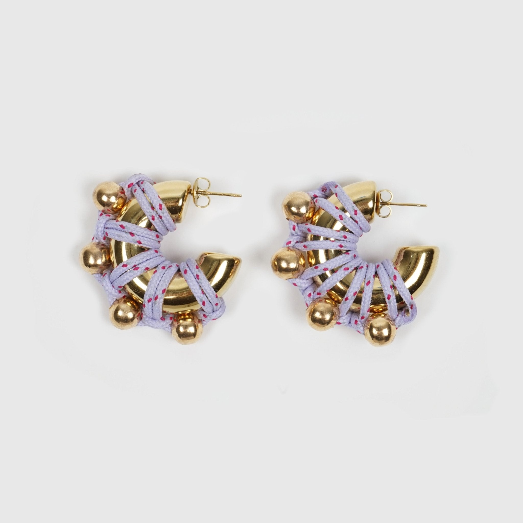 REAWAKENED EARRINGS LA CHUNKY GOLDEN/LILAC