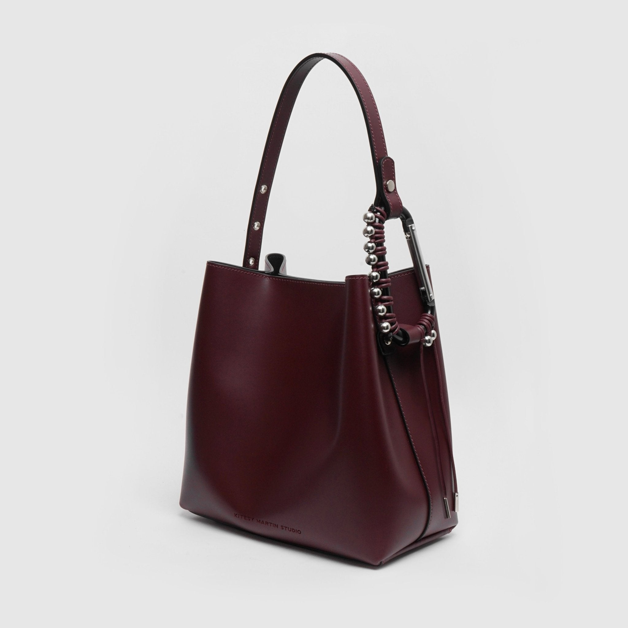 HANDBAG LE SAC SEAU BURGUNDY KITESY MARTIN STUDIO