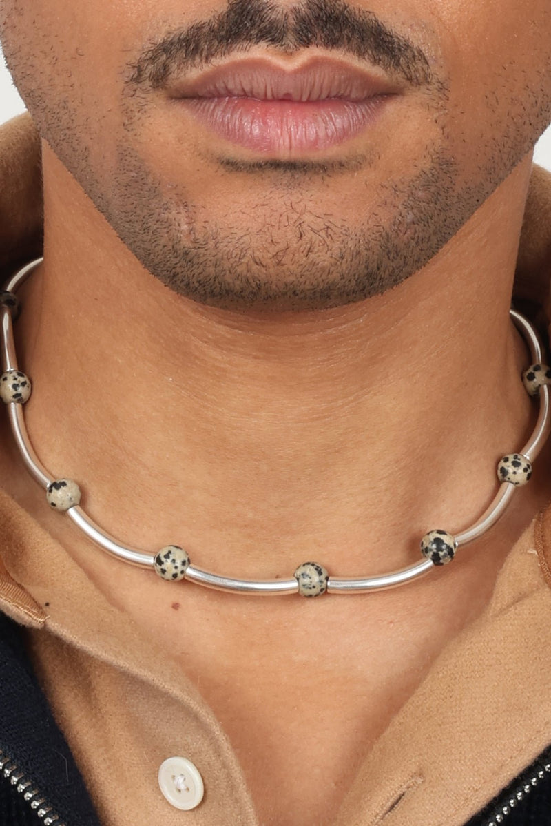 NECKLACE LE MACARONI JASPER - image secondaire