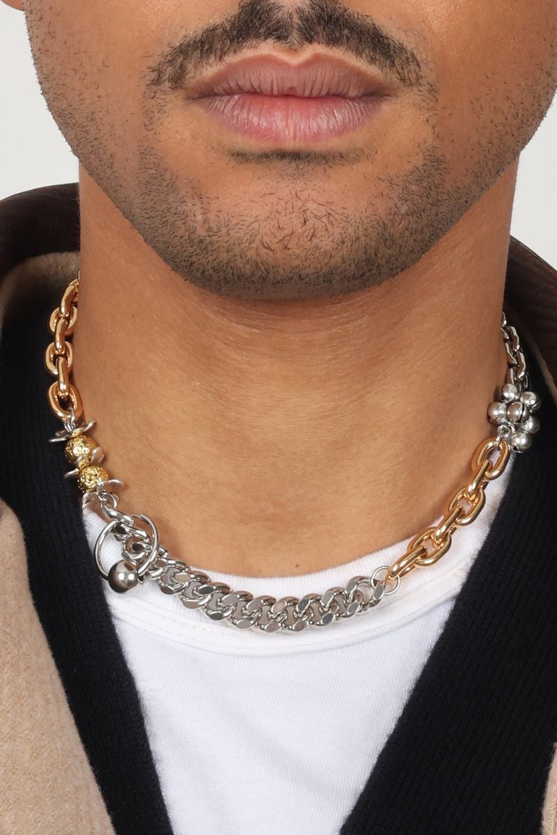 NECKLACE LE PLUTON GOLDEN/SILVERED - image secondaire