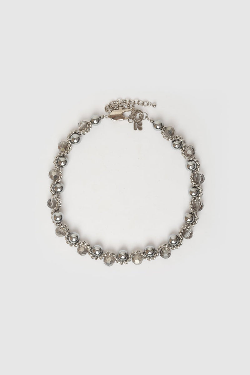 NECKLACE LE SERPENT SILVERED/CRYSTAL